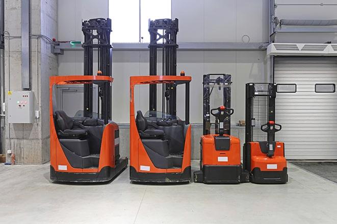 forklift fleet at a distribution center